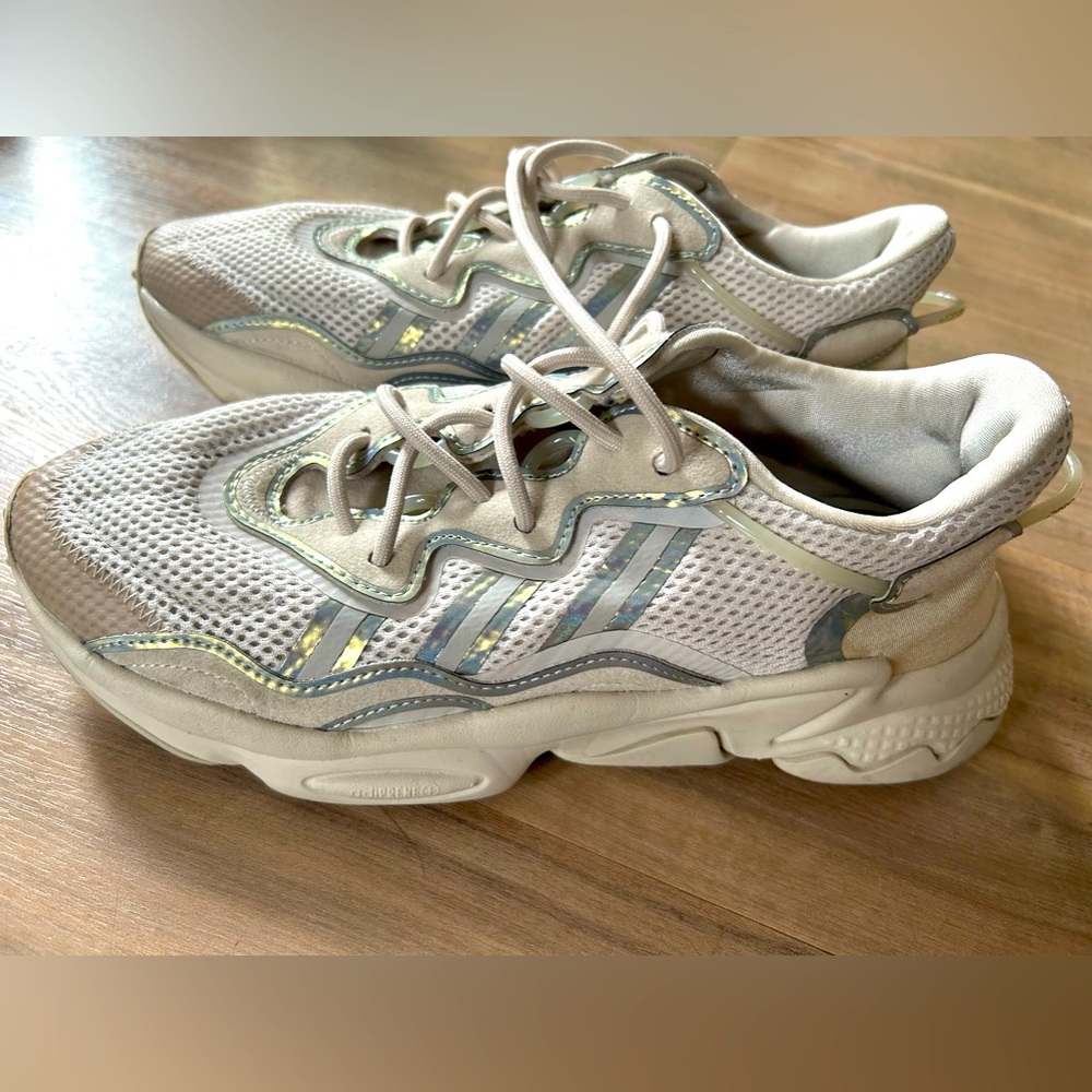 Adidas Ozweego- beige/cream/silver sneakers - 7 Men’s / 8.5 women’s